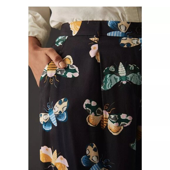 Sarah Gordon Maeve Anthropologie Butterfly Print Pants Size US 12 - Picture 5 of 5
